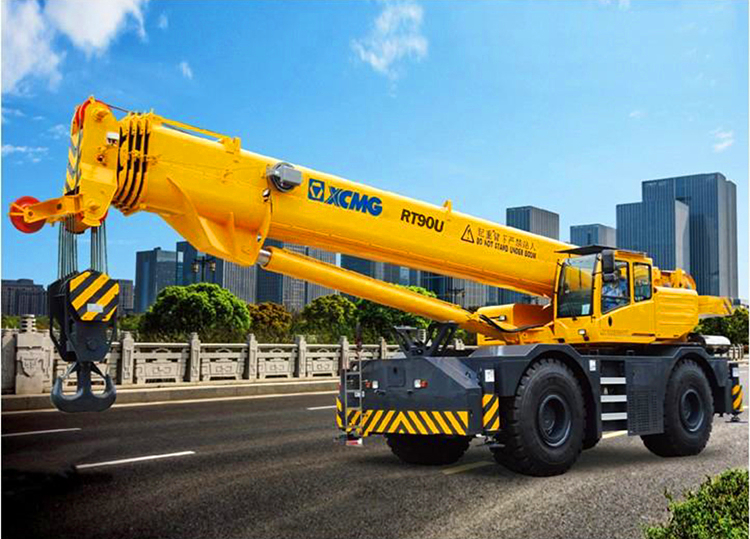 XCMG Official Rough Terrain 90 Ton Crane RT90U China New Off Road Crane Truck for Sale